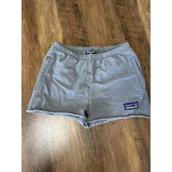 Patagonia Pants - Patagonia Organic Cotton Sweat Shorts Womens Medium Gray Elastic Waist Pockets